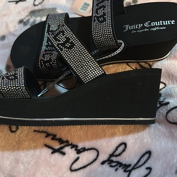 Juicy Couture rhinestone wedge sandals - Picture 5 of 5
